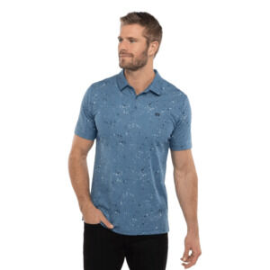 Travis Mathew Splatter Print Golf Polo, 4 Way Stretch, Sportswear. Mens Sz L